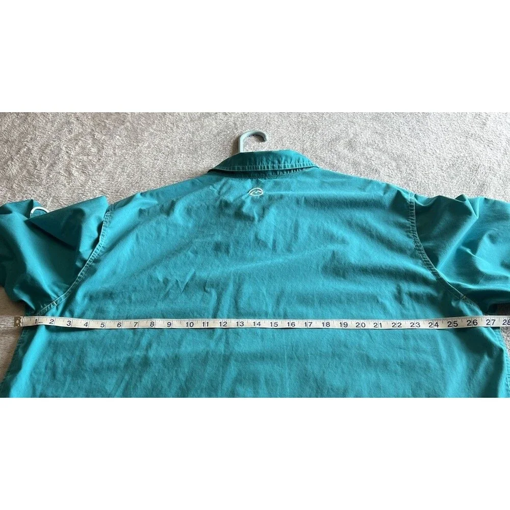 Magellan Outdoors Fish Gear Button-Up Shirt – Teal – Size L